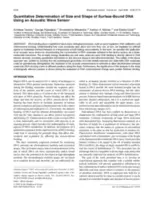 Acoustic Wave Sensor for DNA analysis